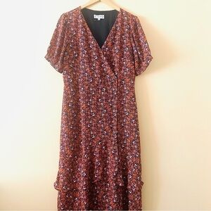 NANETTE LEPORE Ditsy Print Midi Dress